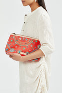Universe Canvas Clutch - Red
