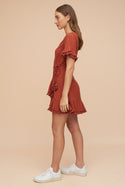 Nao Mini Dress - Rust