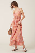 Sisandia Silk Maxi Dress - Pink