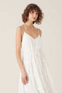 Kona Tierred Midi Dress - White