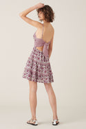 Nakami Frill Mini Dress - Berry