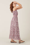 Nakami Frill Maxi Dress - Berry