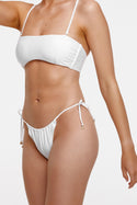 Tigerlily Gabrielle Bandeau Bikini Top - White