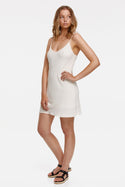 St Lucia Nita Mini Slip Dress - Antique White