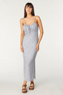 Aurora Hazel Midi Dress - Dusty Blue