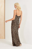 Colca Bias Slip Maxi Dress - Leopard
