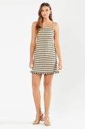 Oasis Strappy Mini Dress - Stripe