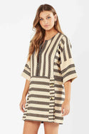 Oasis Tunic Mini Dress - Stripe